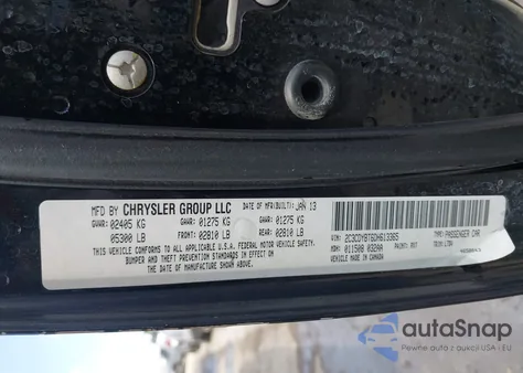 2013 Dodge Challenger R/T z USA, uszkodzony, nr VIN 2C3CDYBT6DH613365